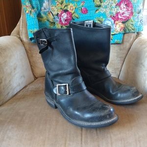 Frye engineer boots black womens size 7